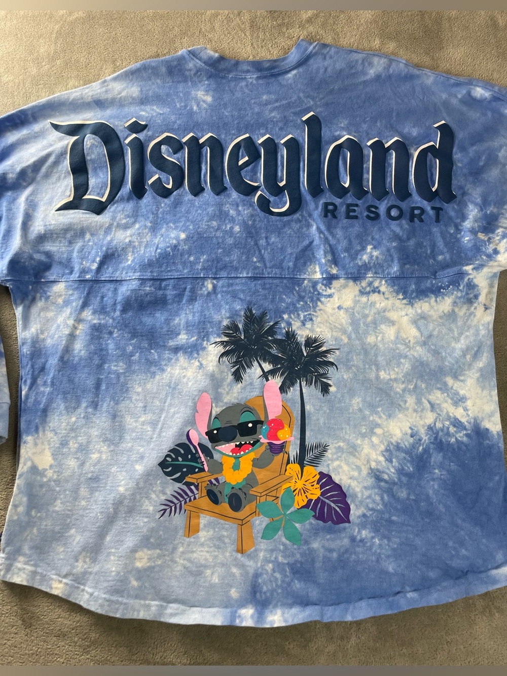 Disneyland Resort Disney Spirit Jersey Lilo & Stitch Tie Dye Palm Trees XXL 2xL